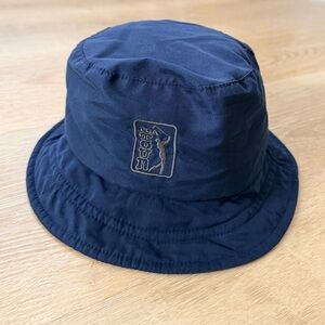 NWOT NEW PGA Tour Logo Golf Bucket Hat Navy Blue One Size